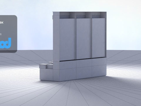 Book Shelf 0001 3D Модель