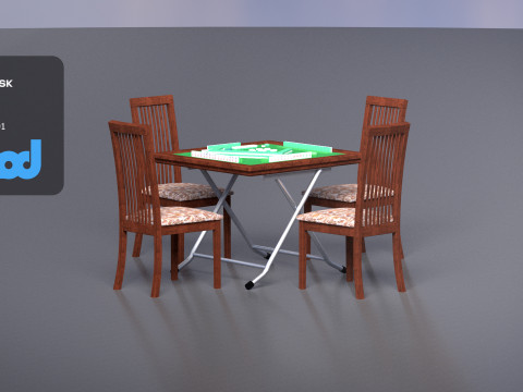 Mahjong Table 3D 모델