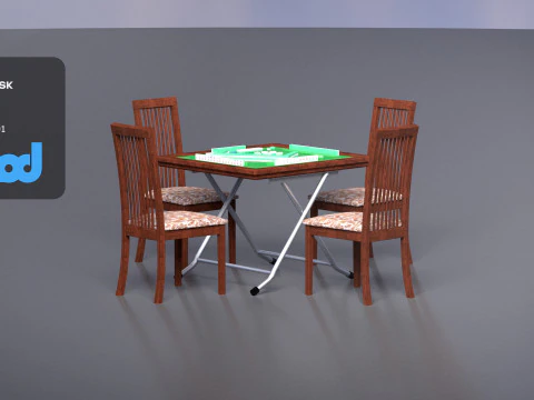 Mahjong Table 3D Model