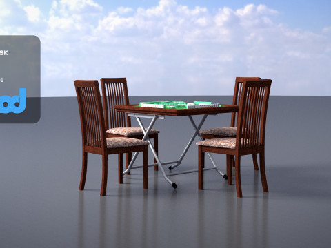 Mahjong Table 3D 모델