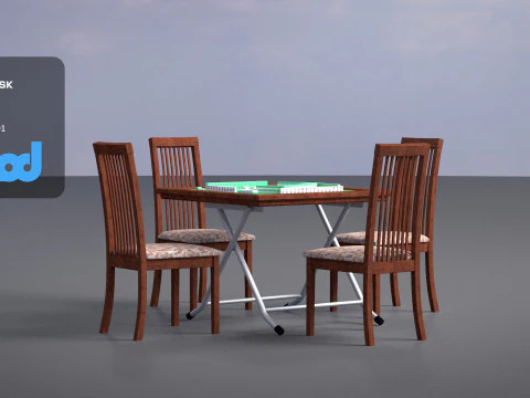 Mahjong Table 3D Model