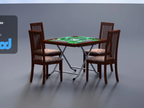 Mahjong Table 3D Model