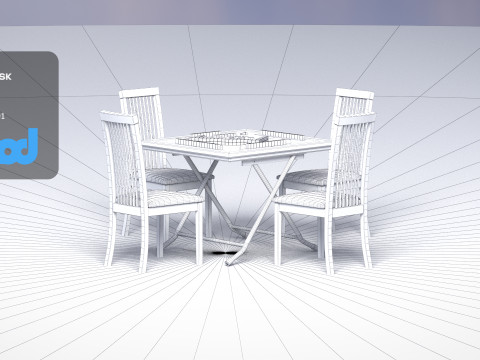 Mahjong Table 3D 모델