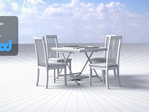 Mahjong Table 3D Model