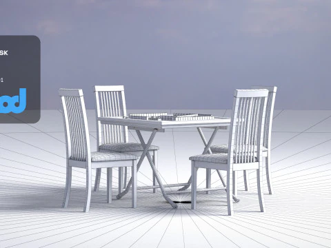 Mahjong Table 3D Model