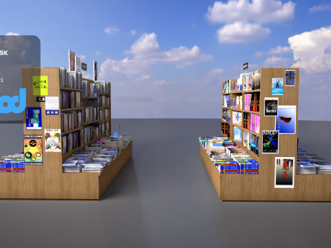 Book Shelf 0002 3Dモデル
