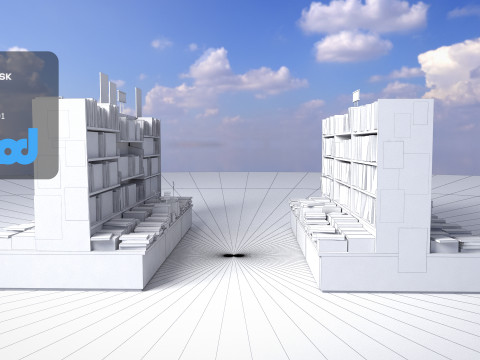 Book Shelf 0002 3D-Modell