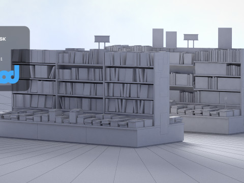 Book Shelf 0002 3D-Modell