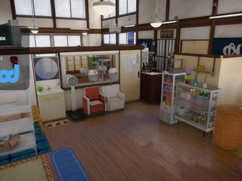 Japanese Bathhouse 3D 모델