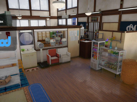 Japanese Bathhouse 3D Model