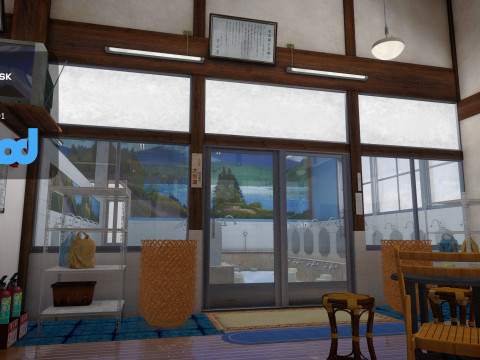 Japanese Bathhouse 3D 모델