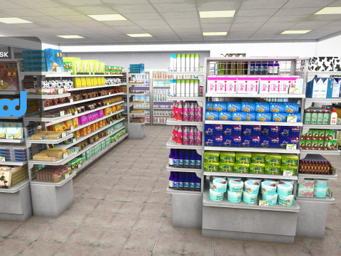 Grocery Store 3D Model