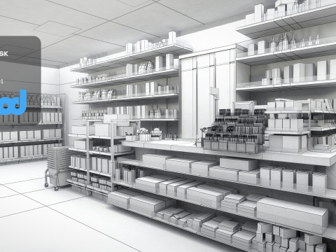 Grocery Store 3D Model