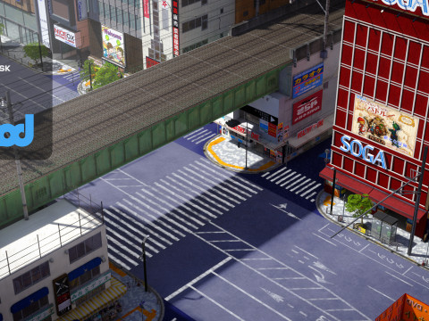 Akihabara Street 3D Model