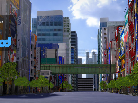 Akihabara Street 3D Model