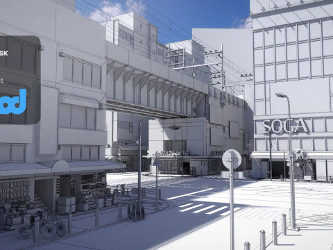 Akihabara Street 3D Model