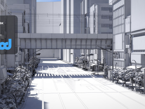 Akihabara Street 3D Model