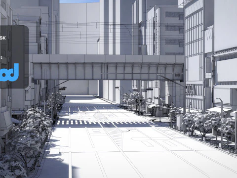 Akihabara Street 3D Model