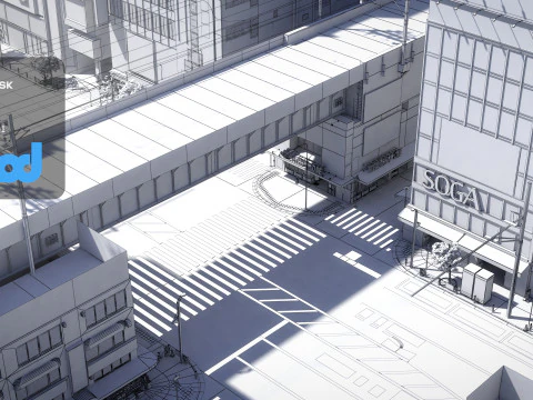 Akihabara Street 3D Model