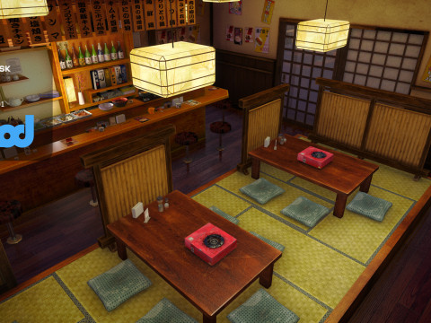Japanese Hot Pot Restaurant Modelo 3D