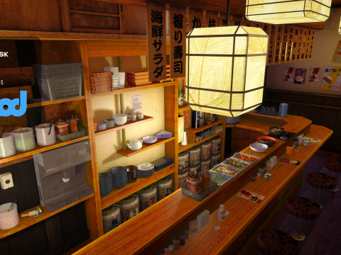 Japanese Hot Pot Restaurant Modelo 3D
