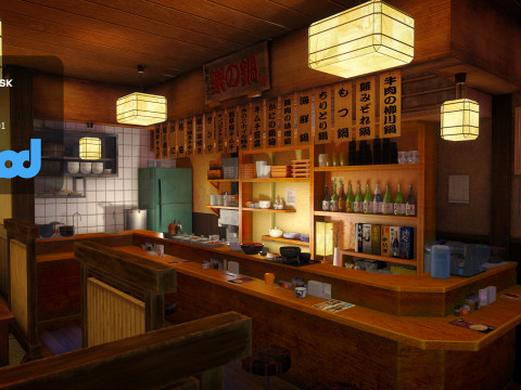 Japanese Hot Pot Restaurant Modelo 3D