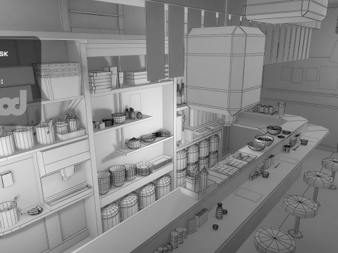 Japanese Hot Pot Restaurant Modelo 3D