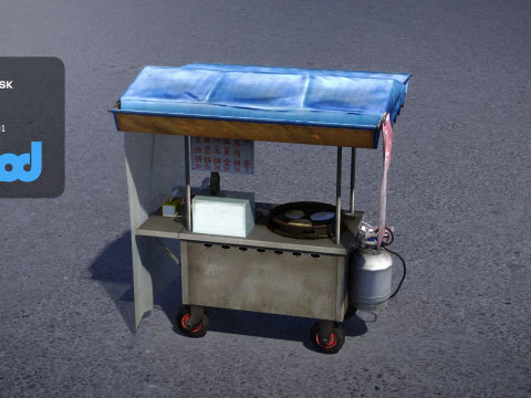 Продавець китайського сніданку 3D Модель