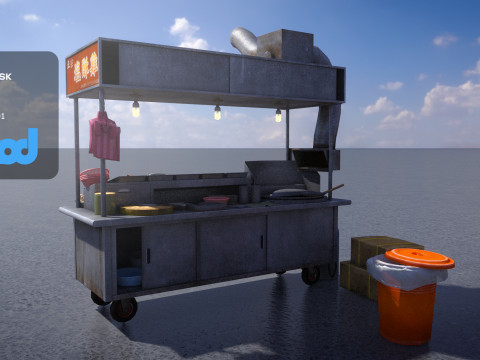 Spicy Fried Chicken Vendor 3D 模型