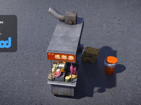 Spicy Fried Chicken Vendor 3D 模型