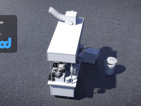Spicy Fried Chicken Vendor 3D 模型