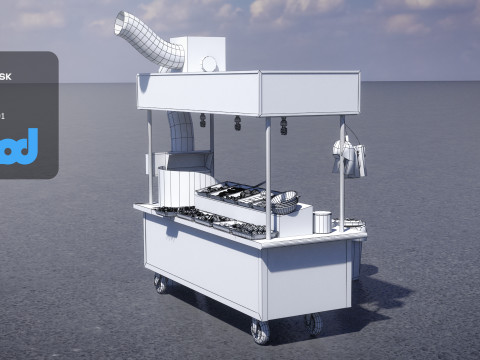 Spicy Fried Chicken Vendor 3D 模型