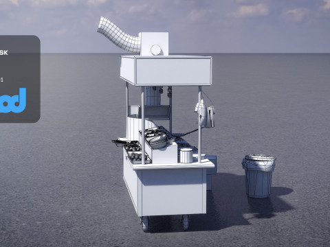 Spicy Fried Chicken Vendor 3D 模型
