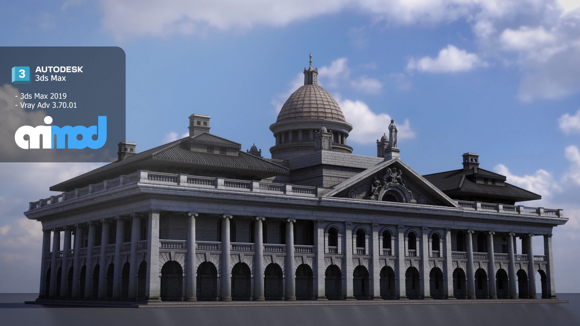 HK LegislativeCouncil 001 3D Model .c4d .max .obj .3ds .fbx .stl .blend 