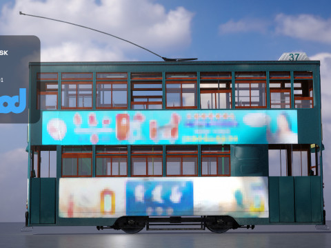 HK Tram 3D मॉडल