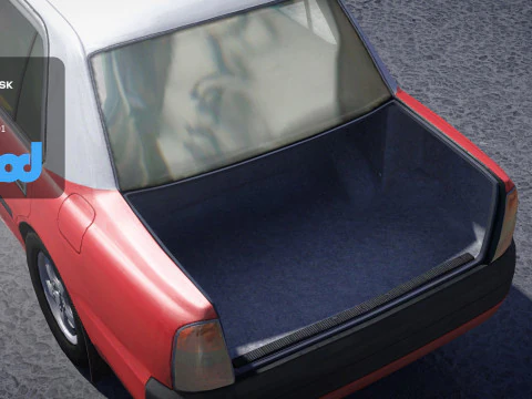 HK Taxi Red 3D Model