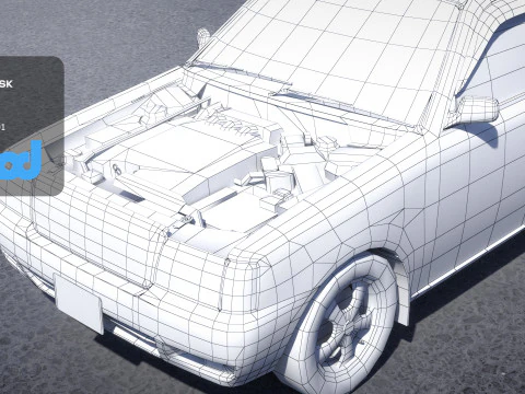 HK Taxi Red 3D Model