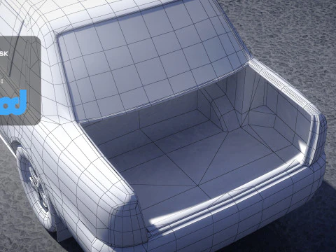 HK Taxi Red 3D Model
