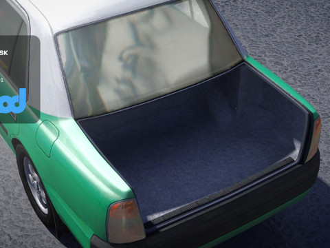 HK Taxi Green 3Dモデル