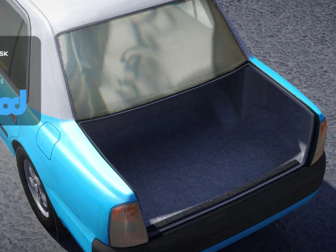 HK Taxi Blue 3D Model
