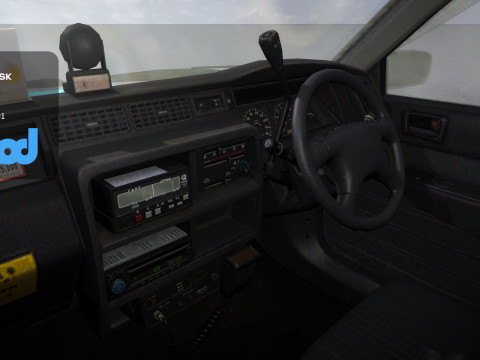HK Taxi Blue Modèle 3D