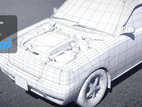 HK Taxi Blue 3D Model