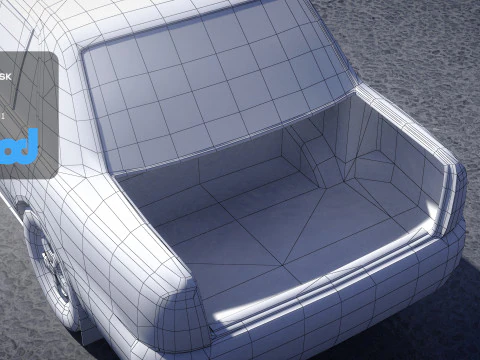 HK Taxi Blue 3D Model