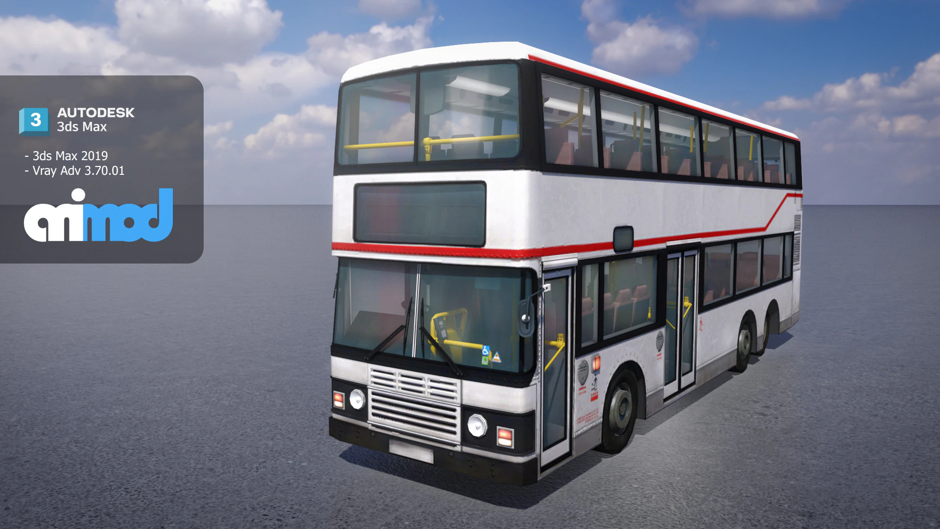 HK Doubledeck 004 3D Model .c4d .max .obj .3ds .fbx .stl .blend