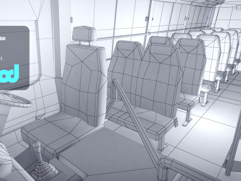 HK Minibus Red 3D Model