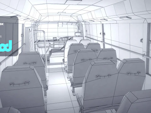 HK Minibus Red 3D Model