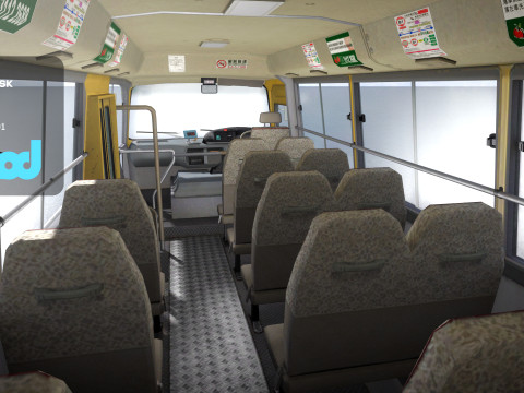 HK Minibus Green Modelo 3D