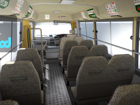HK Minibus Green 3D Model
