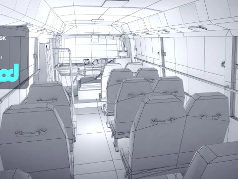 HK Minibus Green 3D Model