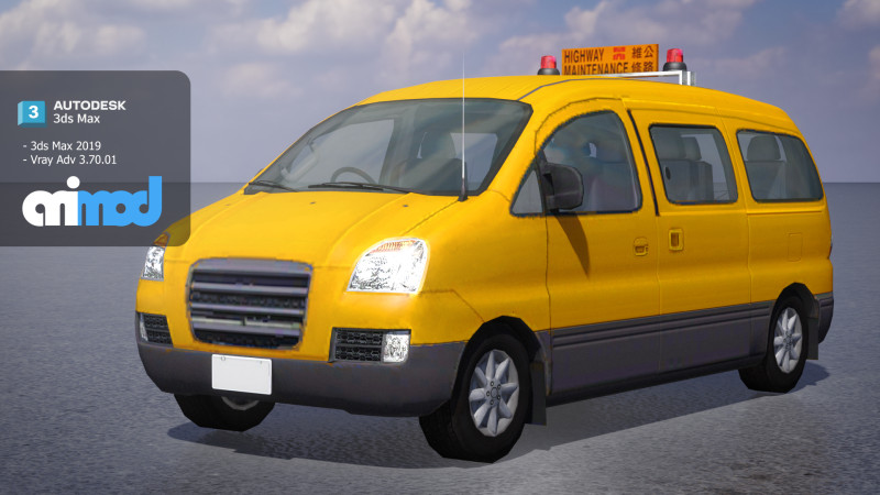 HK Van 001 Model 3D .c4d .max .obj .3ds .fbx .stl .blend